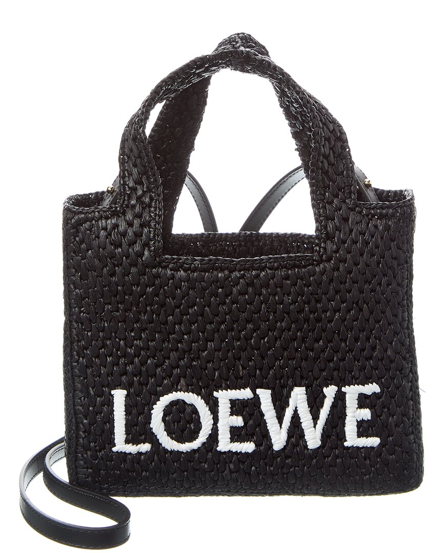 Loewe Dnu Inv Loewe Font Mini Raffia Tote