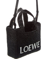 Loewe Dnu Inv Loewe Font Mini Raffia Tote