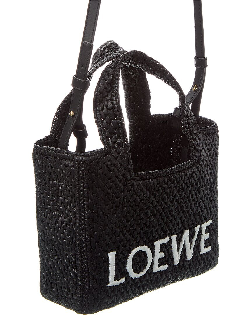 Loewe Dnu Inv Loewe Font Mini Raffia Tote