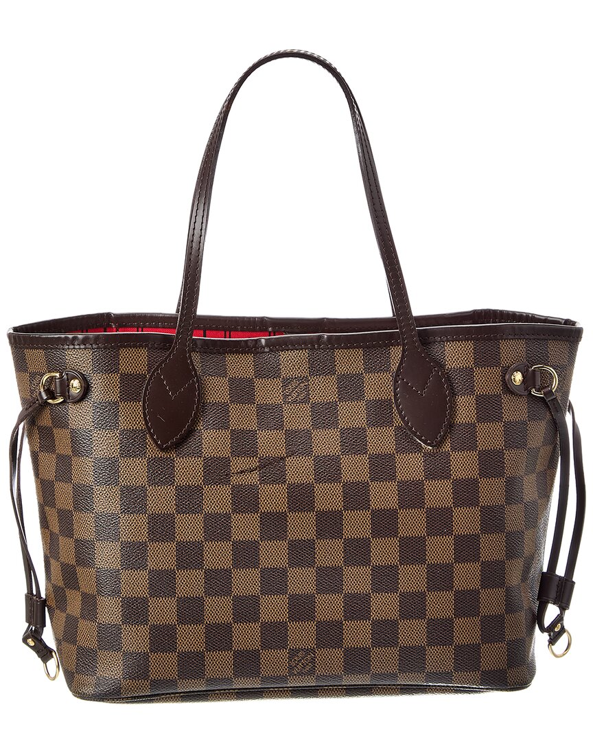 Louis Vuitton Brown Damier Ebene Neverfull Pm (Authentic Pre-Loved)
