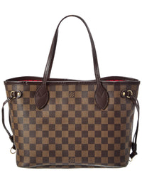 Louis Vuitton Brown Damier Ebene Neverfull Pm (Authentic Pre-Loved)