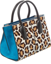Tod’S Logo Haircalf & Suede Tote