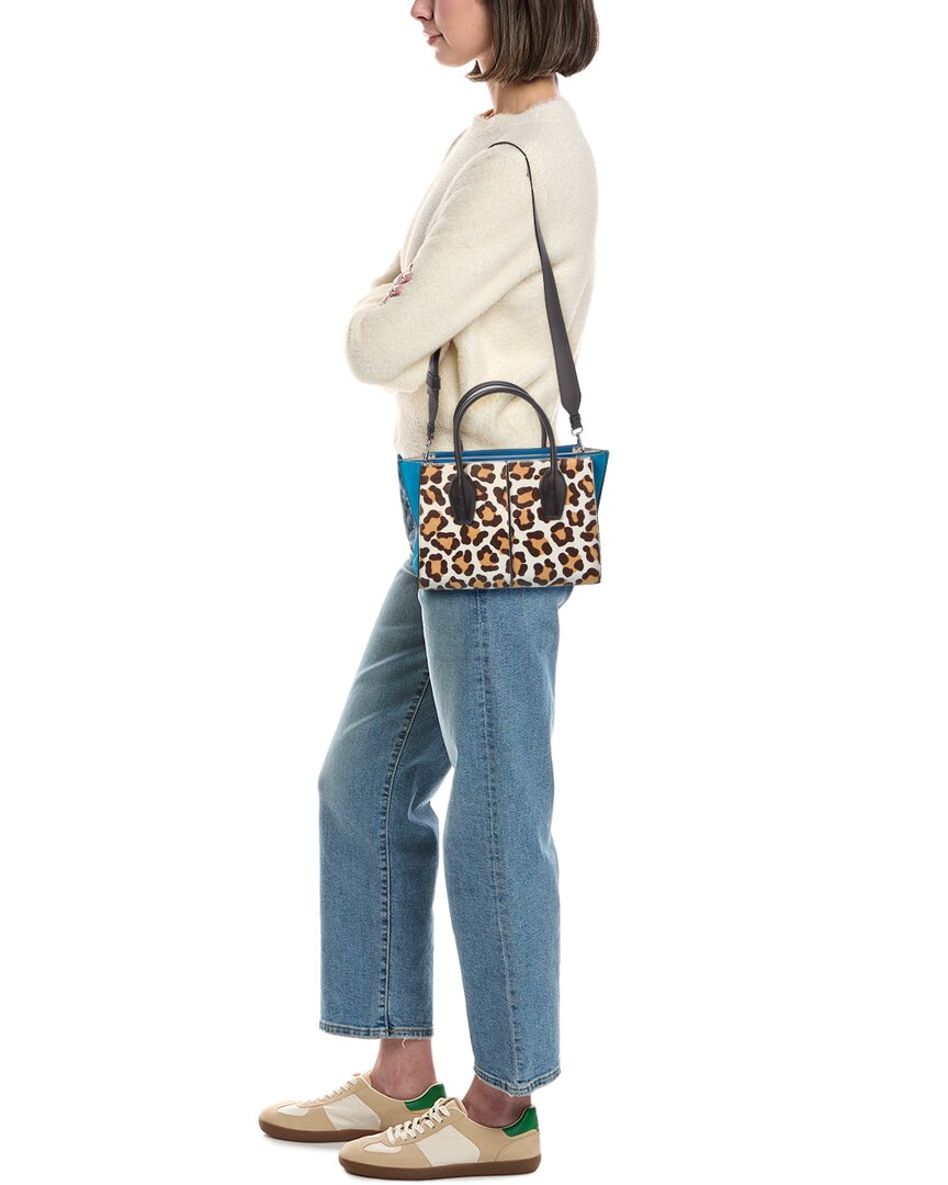 Tod’S Logo Haircalf & Suede Tote