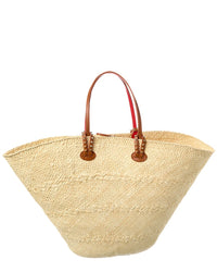 Christian Louboutin Christian Louboutin Cabata Large Raffia & Leather Basket Tote