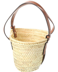 Loewe Straw & Leather Basket Tote
