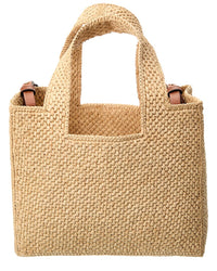 Loewe Font Small Raffia Tote