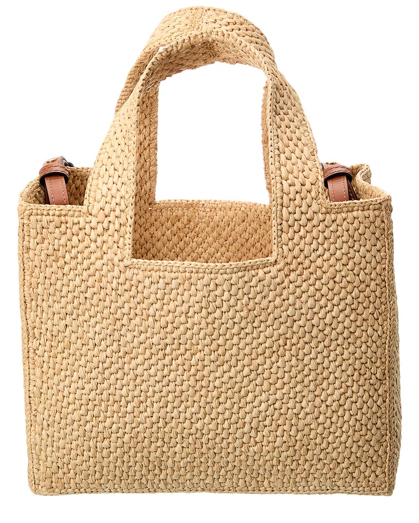 Loewe Font Small Raffia Tote
