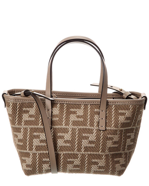 Fendi Roll Mini Ff Jacquard & Leather Tote – Bluefly