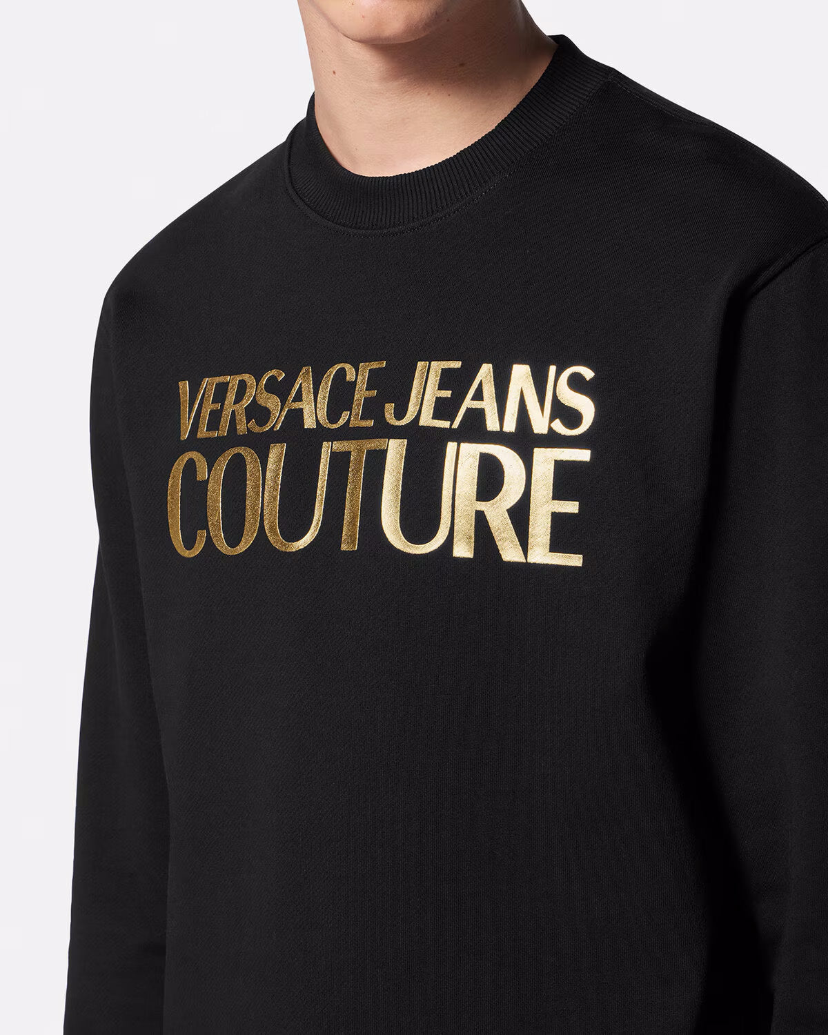 Versace Jeans Couture Black/Gold Cotton Mens Signature Sweatshirt