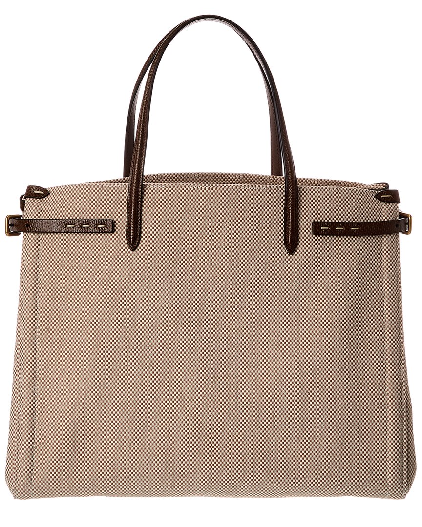 Valentino Antibes Canvas & Leather Tote