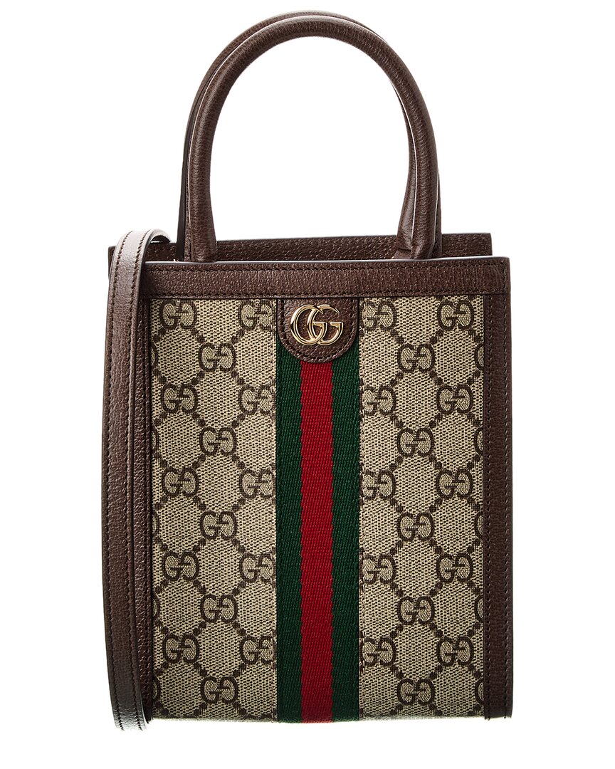 Gucci Ophidia Gg Supreme Canvas & Leather Super Mini Bag Gucci Ophidia Gg Supreme Canvas & Leather Super Mini Bag