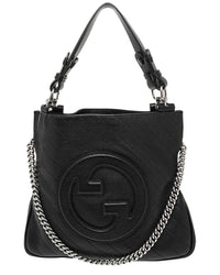 Gucci Blondie Small Leather Tote ONE SIZE Black