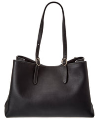 Gucci Gg Emblem Large Leather Tote