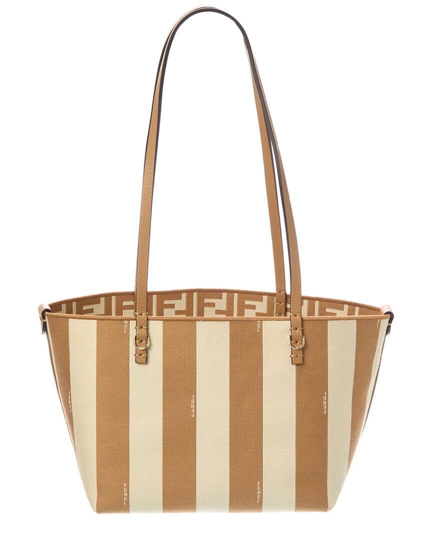トートバッグ Fendi Fendi Roll Mini Fendi Roll Mini Ff Leather-Trim Tote – Bluefly