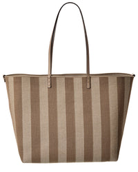 FENDI Fendi Roll Large Ff Canvas & Leather Tote