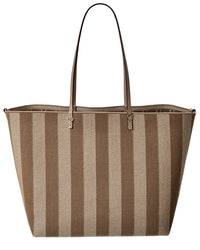 FENDI Fendi Roll Large Ff Canvas & Leather Tote