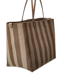 FENDI Fendi Roll Large Ff Canvas & Leather Tote