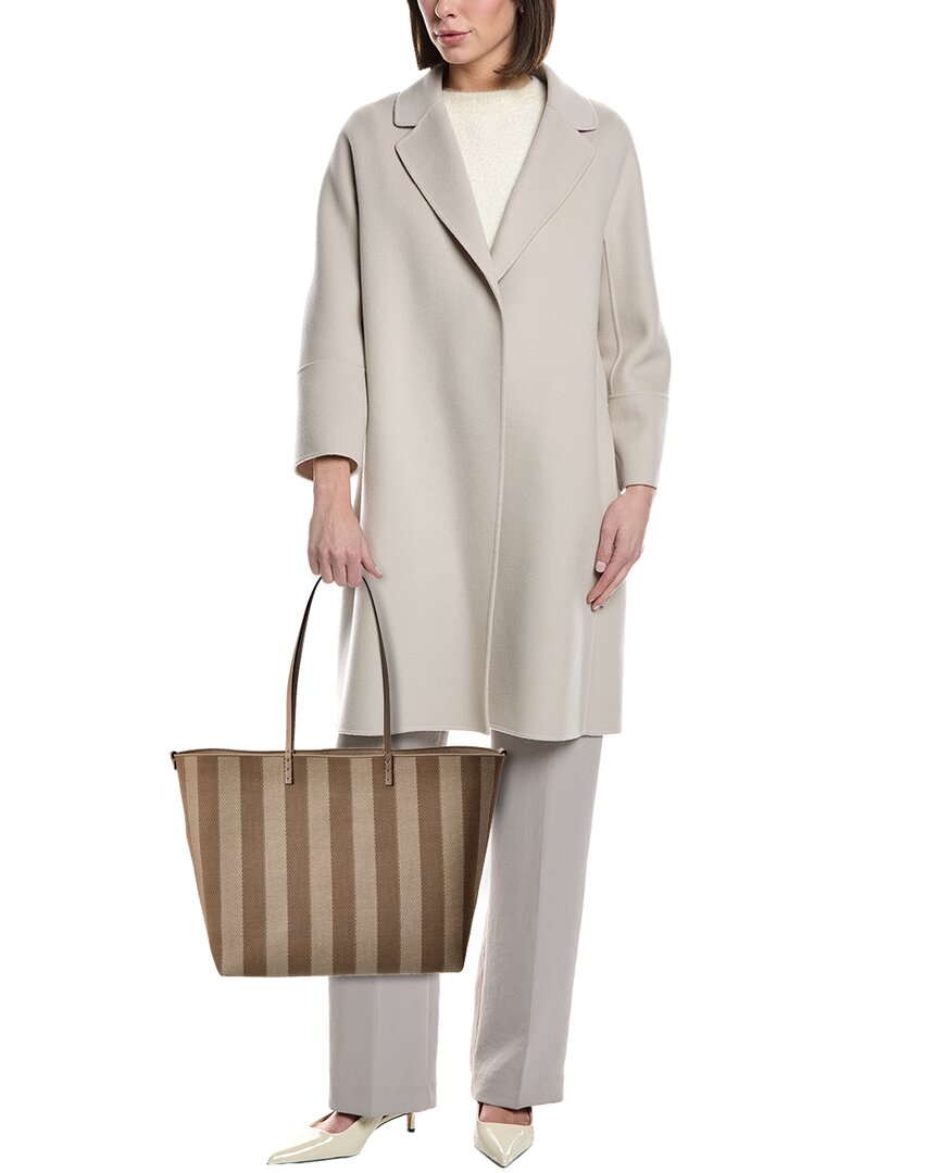 FENDI Fendi Roll Large Ff Canvas & Leather Tote