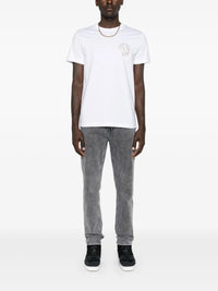 Versace Jeans Couture White/Gold Mens Foil Print Medallion T-Shirt