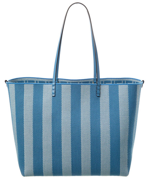 トートバッグ Fendi Roll Large Shopper Bag In Blue Canvas Roll Large Fabric Blue | Fendi