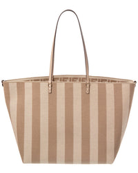 Fendi Roll Large Ff Canvas & Leather Tote