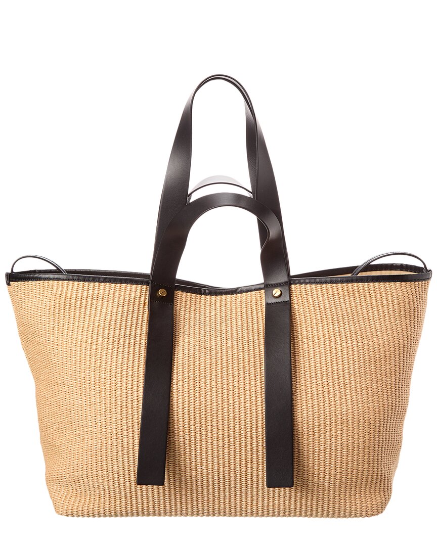 Off-White™ Day Off Medium Raffia & Leather Tote