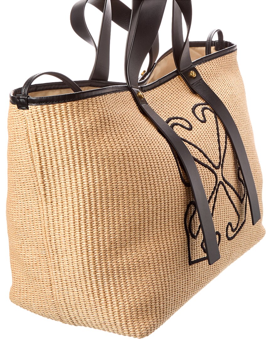 Off-White™ Day Off Medium Raffia & Leather Tote