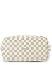 Louis Vuitton Louis Vuitton White Damier Azur Coated Canvas Neverfull Mm (Authentic Pre-