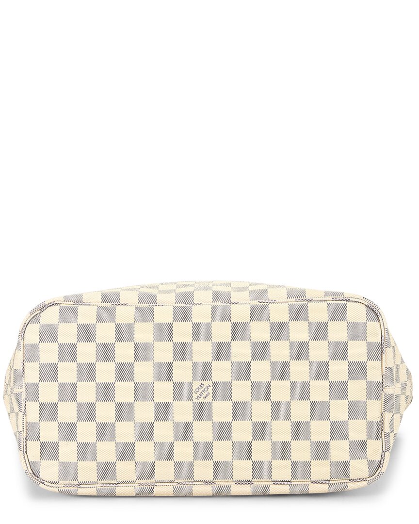 Louis Vuitton Louis Vuitton White Damier Azur Coated Canvas Neverfull Mm (Authentic Pre-