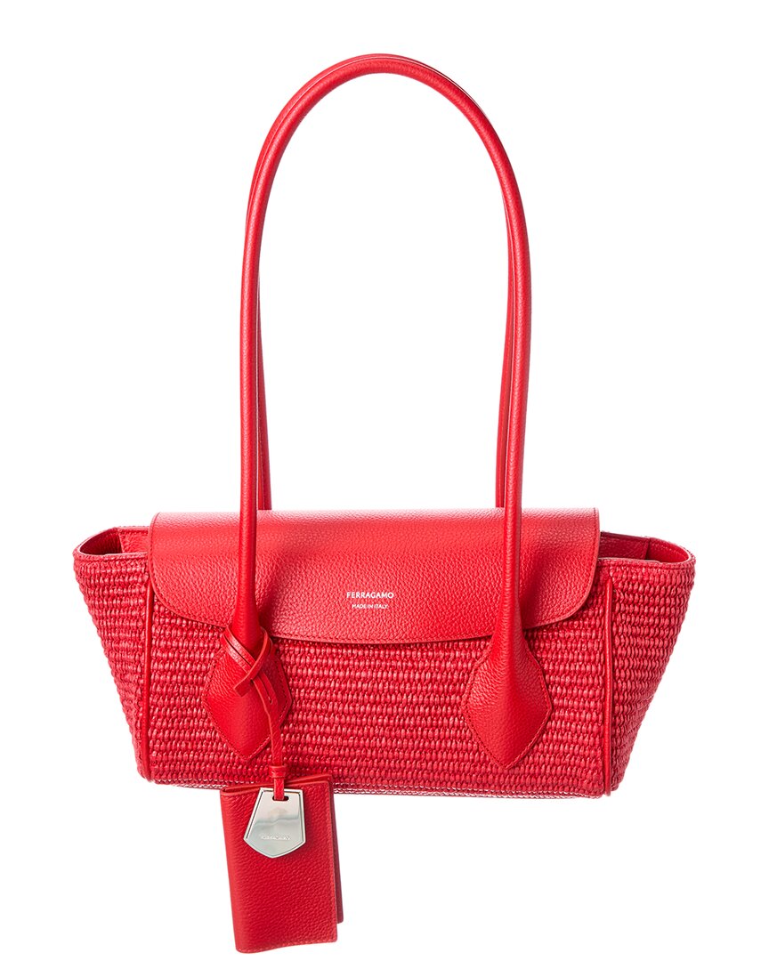 Ferragamo East/West Leather Tote