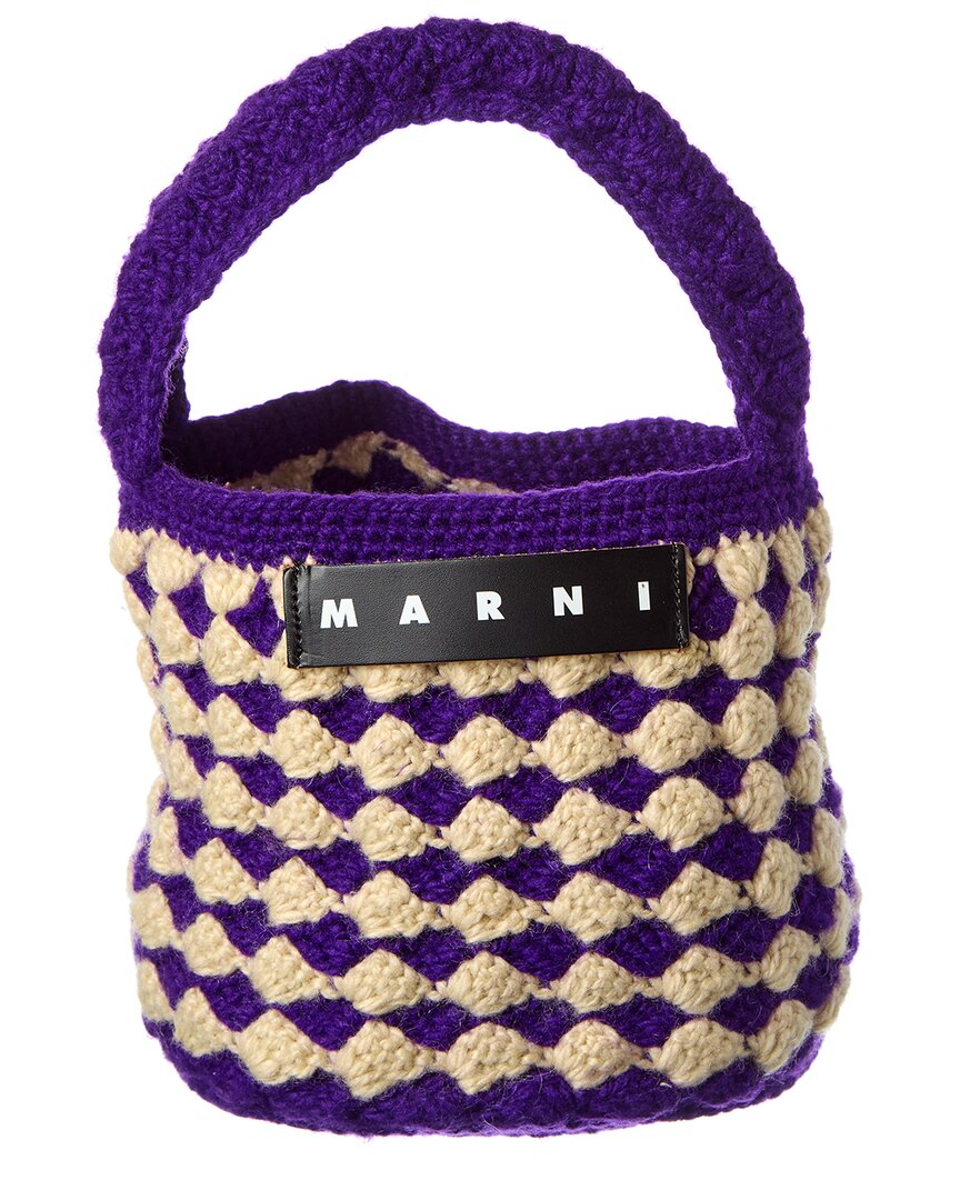 Marni Crochet Bucket Bag ONE SIZE Purple
