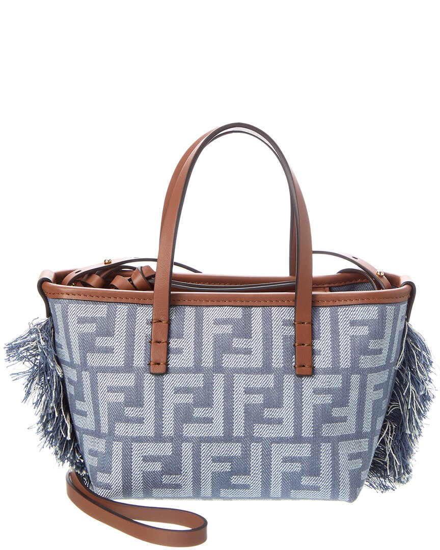 Fendi Roll Mini Ff Denim & Leather Tote – Bluefly