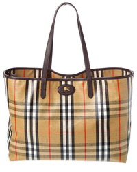 Burberry Burberry Highlands Medium Coated Canvas Tote