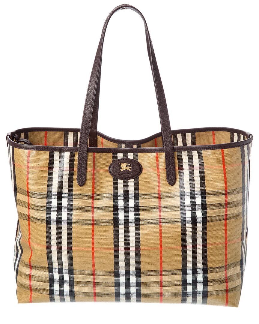 Burberry Burberry Highlands Medium Coated Canvas Tote