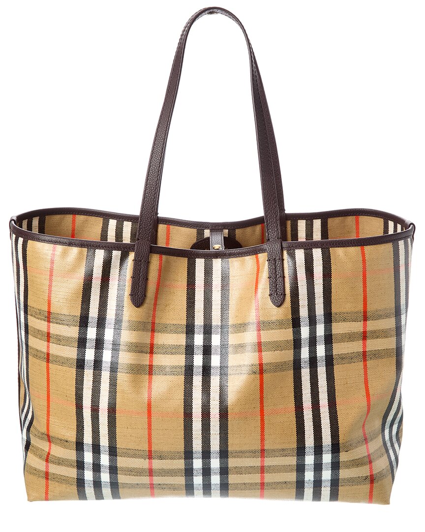 Burberry Burberry Highlands Medium Coated Canvas Tote