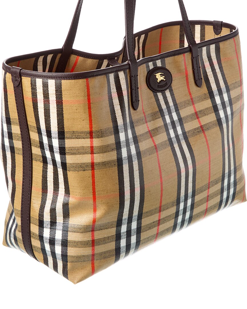 Burberry Burberry Highlands Medium Coated Canvas Tote