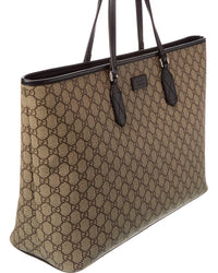 Gucci Gg Supreme Canvas & Leather Tote