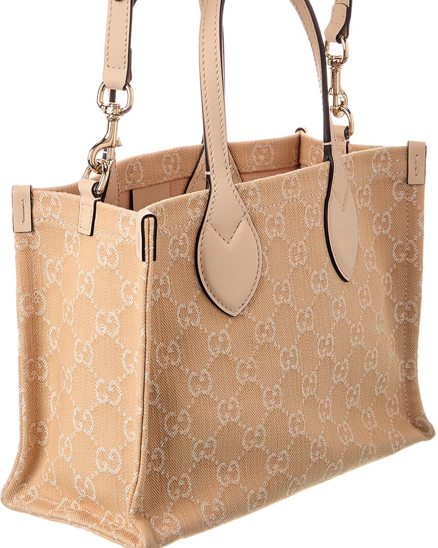 Gucci Ophidia Medium Gg Denim & Leather Tote – Bluefly