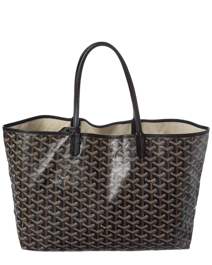 Goyard Goyard Black Goyardine Coated Canvas Saint Louis Pm (Authentic Pre-Loved)