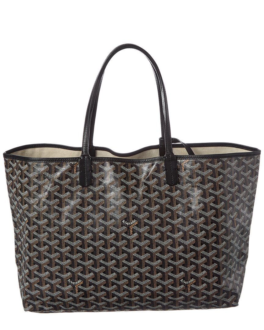 Goyard Goyard Black Goyardine Coated Canvas Saint Louis Pm (Authentic Pre-Loved)