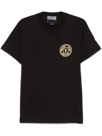Versace Jeans Couture Black/Gold Mens Foil Print Medallion T-Shirt