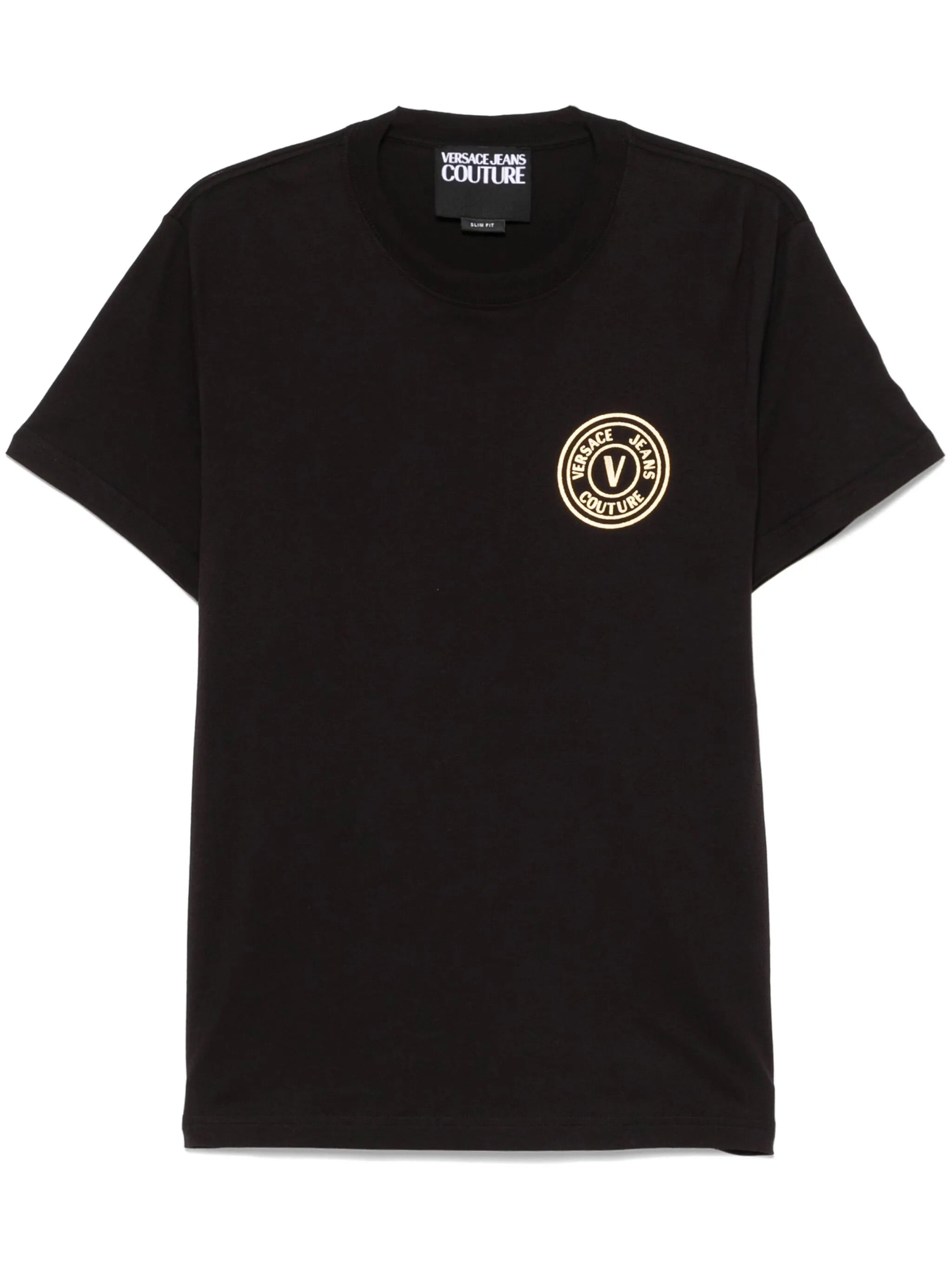 Versace Jeans Couture Black/Gold Mens Foil Print Medallion T-Shirt