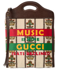 Gucci Centennial 100 Medium Canvas & Leather Tote