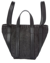 Balenciaga Ever 2.0 N/S Xs Denim & Leather Tote
