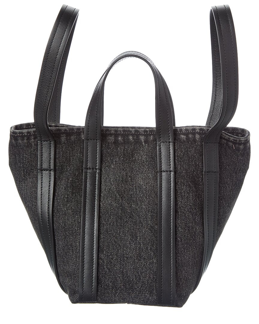 Balenciaga Ever 2.0 N/S Xs Denim & Leather Tote
