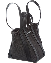 Balenciaga Ever 2.0 N/S Xs Denim & Leather Tote