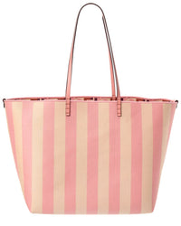 FENDI Fendi Roll Large Canvas & Leather Tote