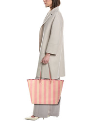 FENDI Fendi Roll Large Canvas & Leather Tote