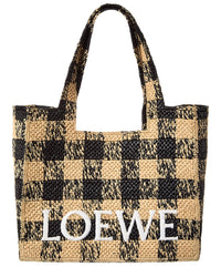 Loewe Font Large Raffia Tote
