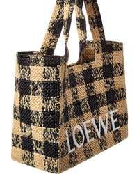 Loewe Font Large Raffia Tote